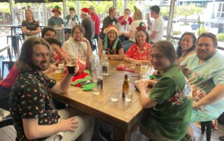 Christmas work party on a Brisbane Distillery Tour with Hop On Brewery Tours