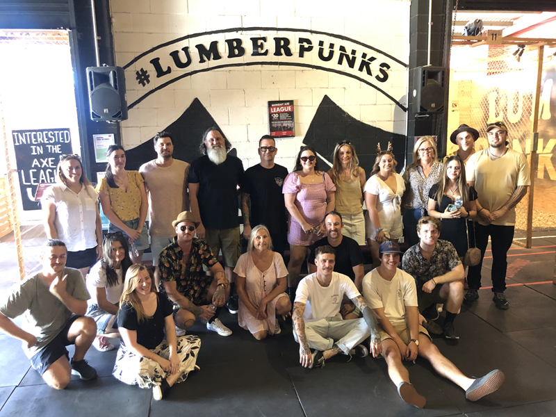 Hop On Brewery Tours Lumber Punks Axe Throwng Urban Vikings Gold Coast Combo Team Building